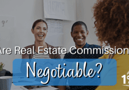 A couple negotiating commission with their real estate agent
